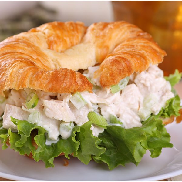 chicken salad on a croissant