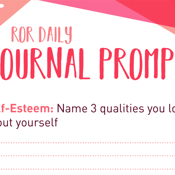 self esteem journal prompt